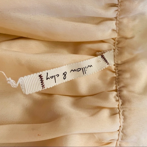 Willow & Clay Embroidered Skirt Size L Cream Boho Floral NWOT Feminine - Picture 6 of 9